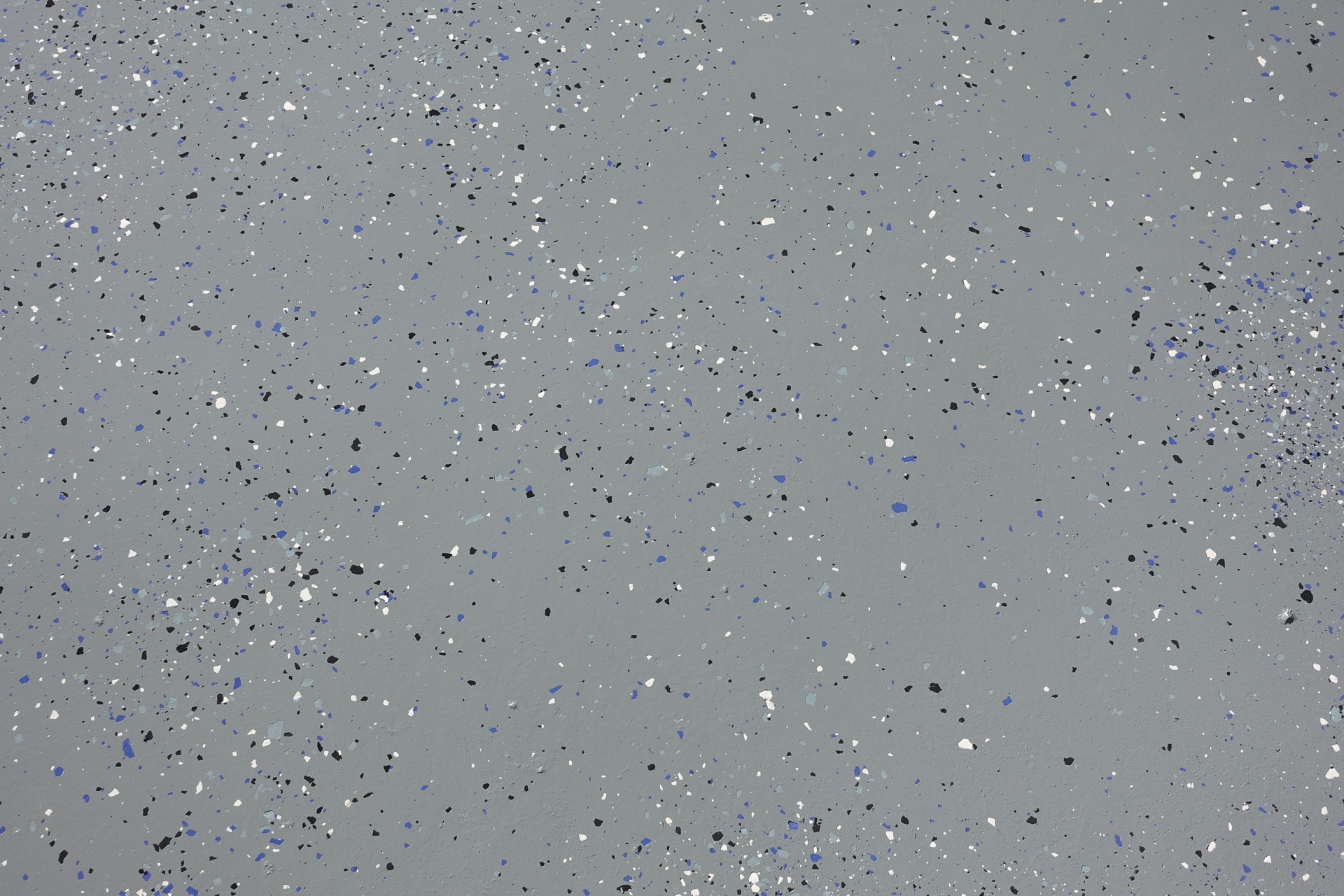 A freshly painted with a gray epoxy finish